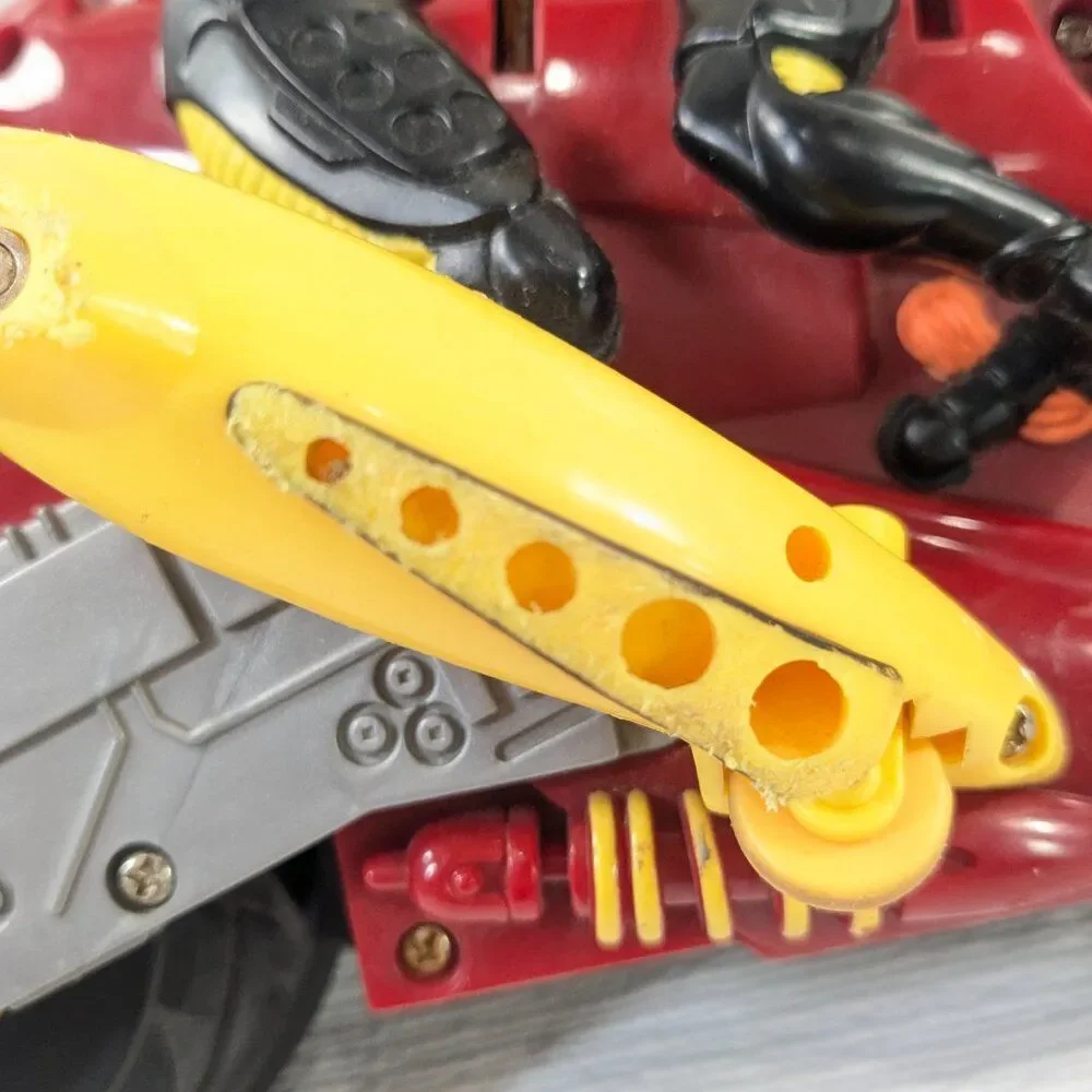 Vintage Kenner Ricochet stunt cycle motorcyle RC CAR XRC red yellow FOR PARTS‎